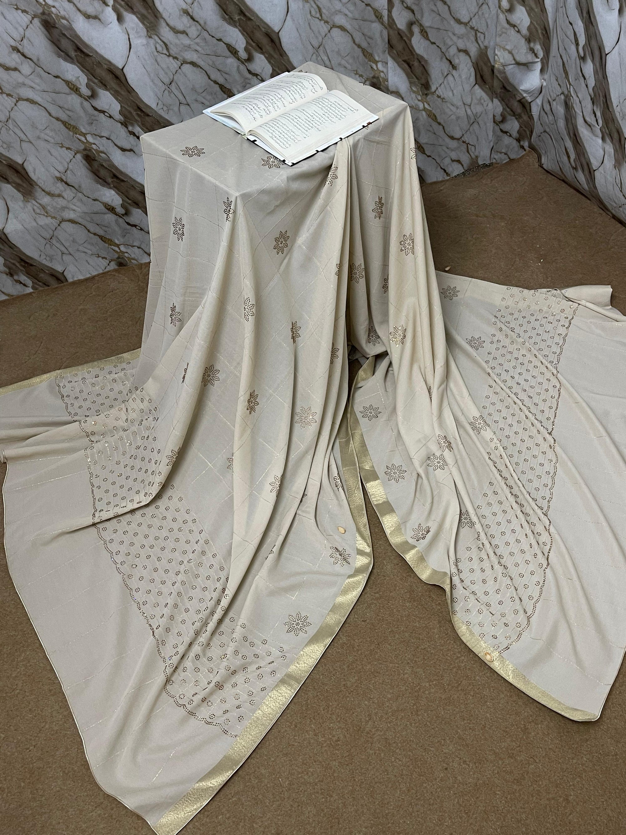 DZ-2 Swiss  Shawl with Stone Detailing