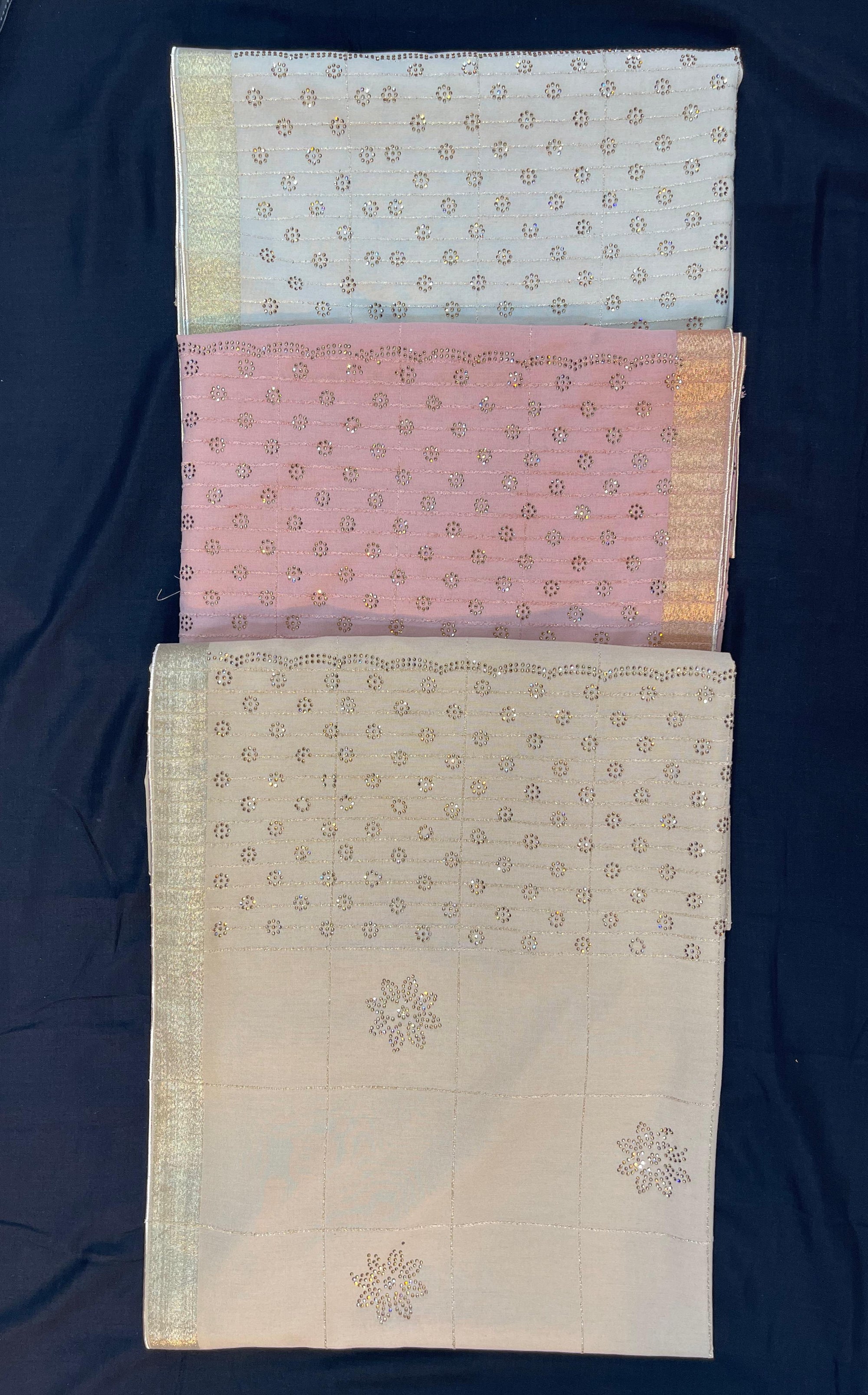DZ-2 Swiss  Shawl with Stone Detailing