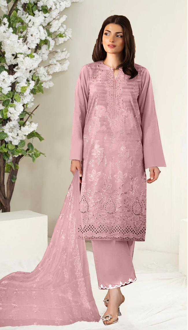 DZ 362  Embroidery Bana Dora Lawn Luxury Summer Collection