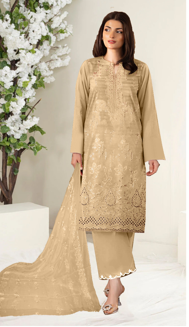 DZ 362  Embroidery Bana Dora Lawn Luxury Summer Collection
