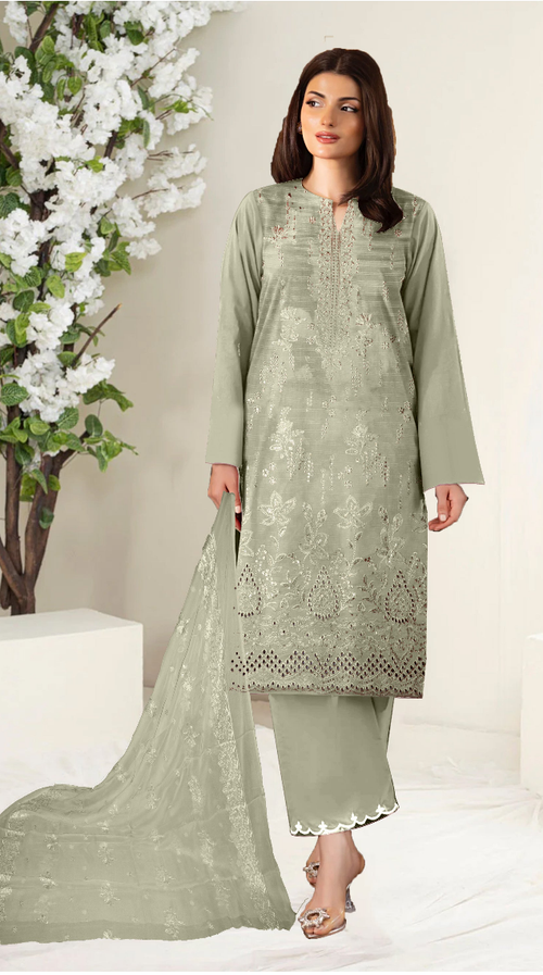 DZ 362  Embroidery Bana Dora Lawn Luxury Summer Collection