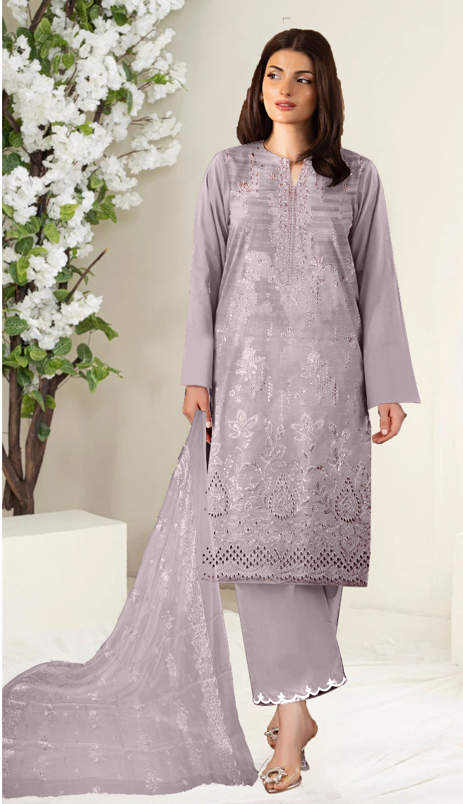 DZ 362  Embroidery Bana Dora Lawn Luxury Summer Collection