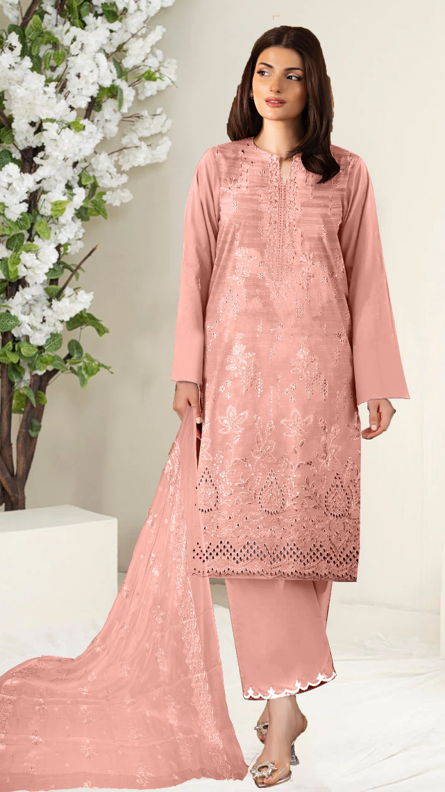 DZ 362  Embroidery Bana Dora Lawn Luxury Summer Collection