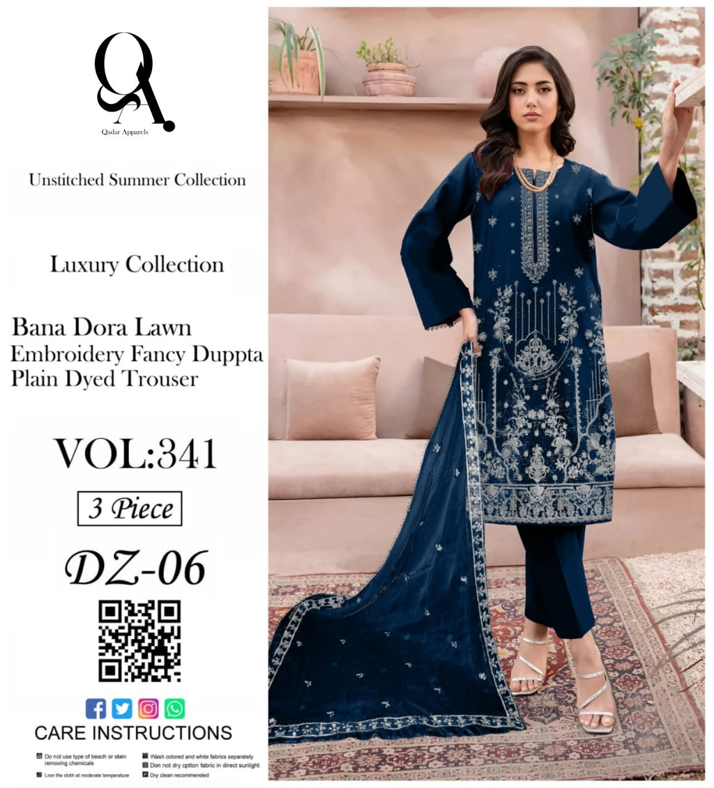 DZ-06 Embroidery Bana Dora Lawn