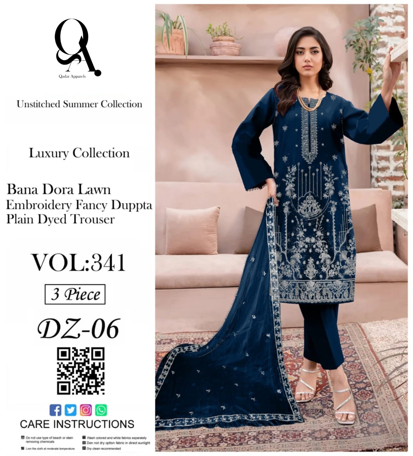DZ-06 Embroidery Bana Dora Lawn