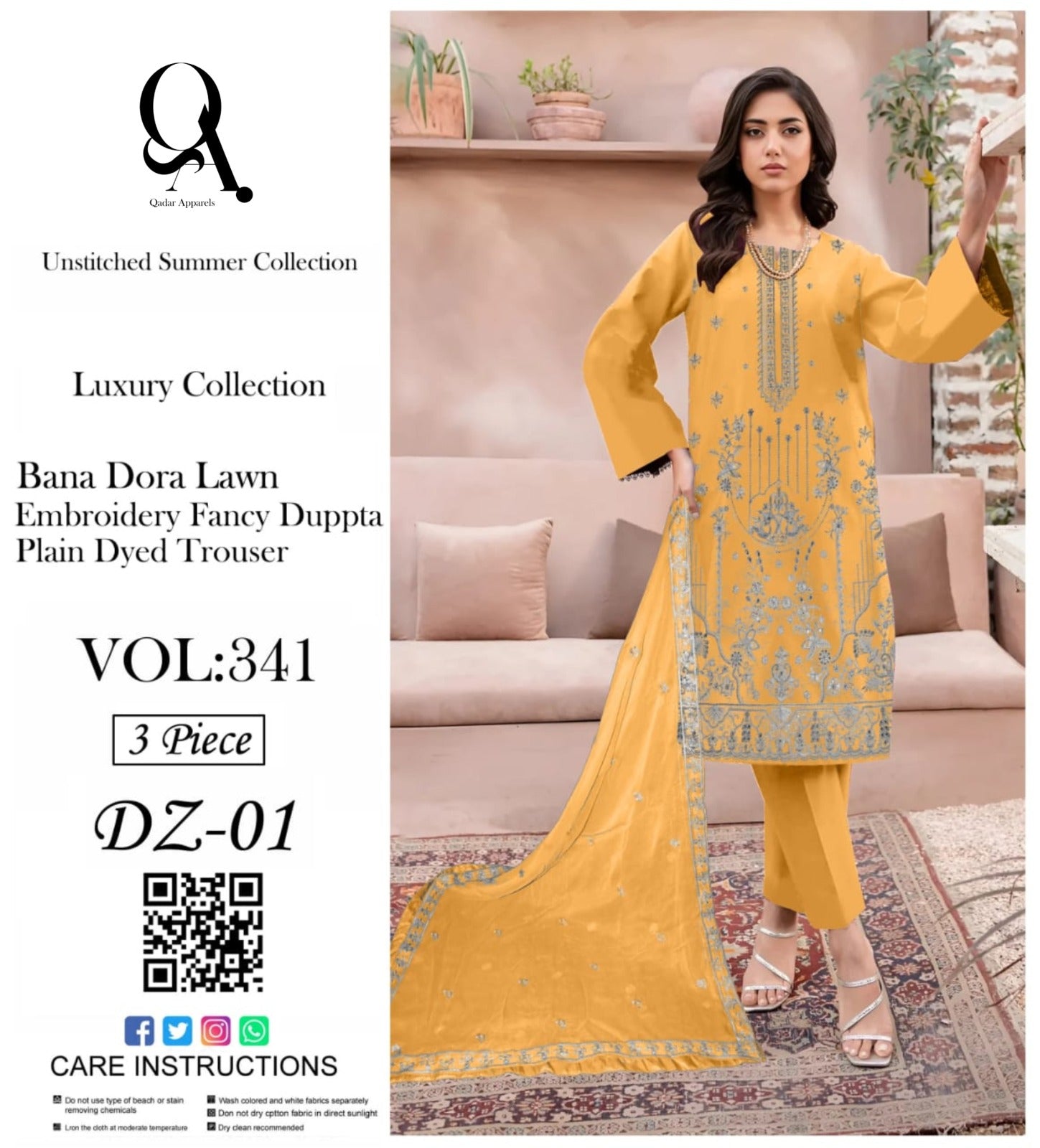 DZ-06 Embroidery Bana Dora Lawn