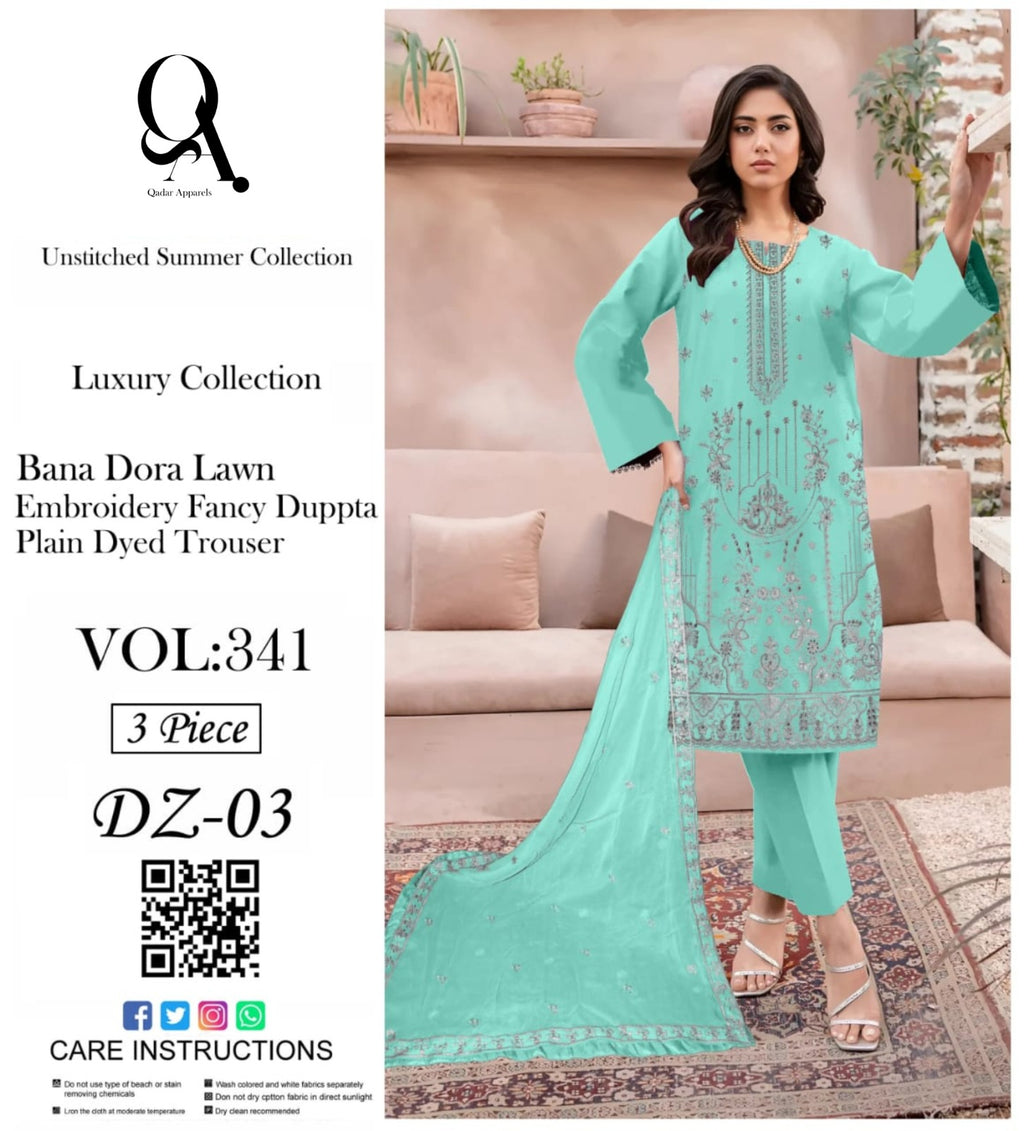 DZ-06 Embroidery Bana Dora Lawn