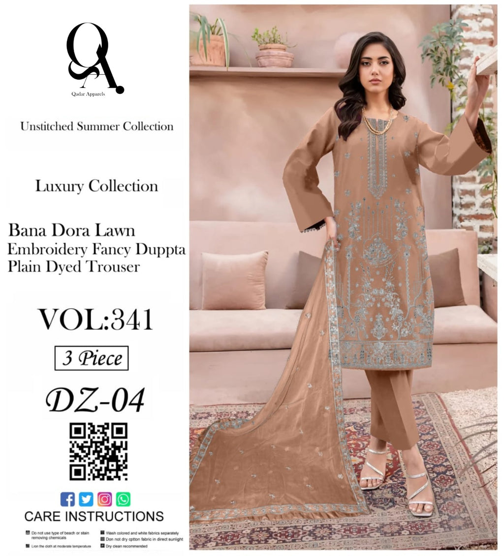 DZ-06 Embroidery Bana Dora Lawn