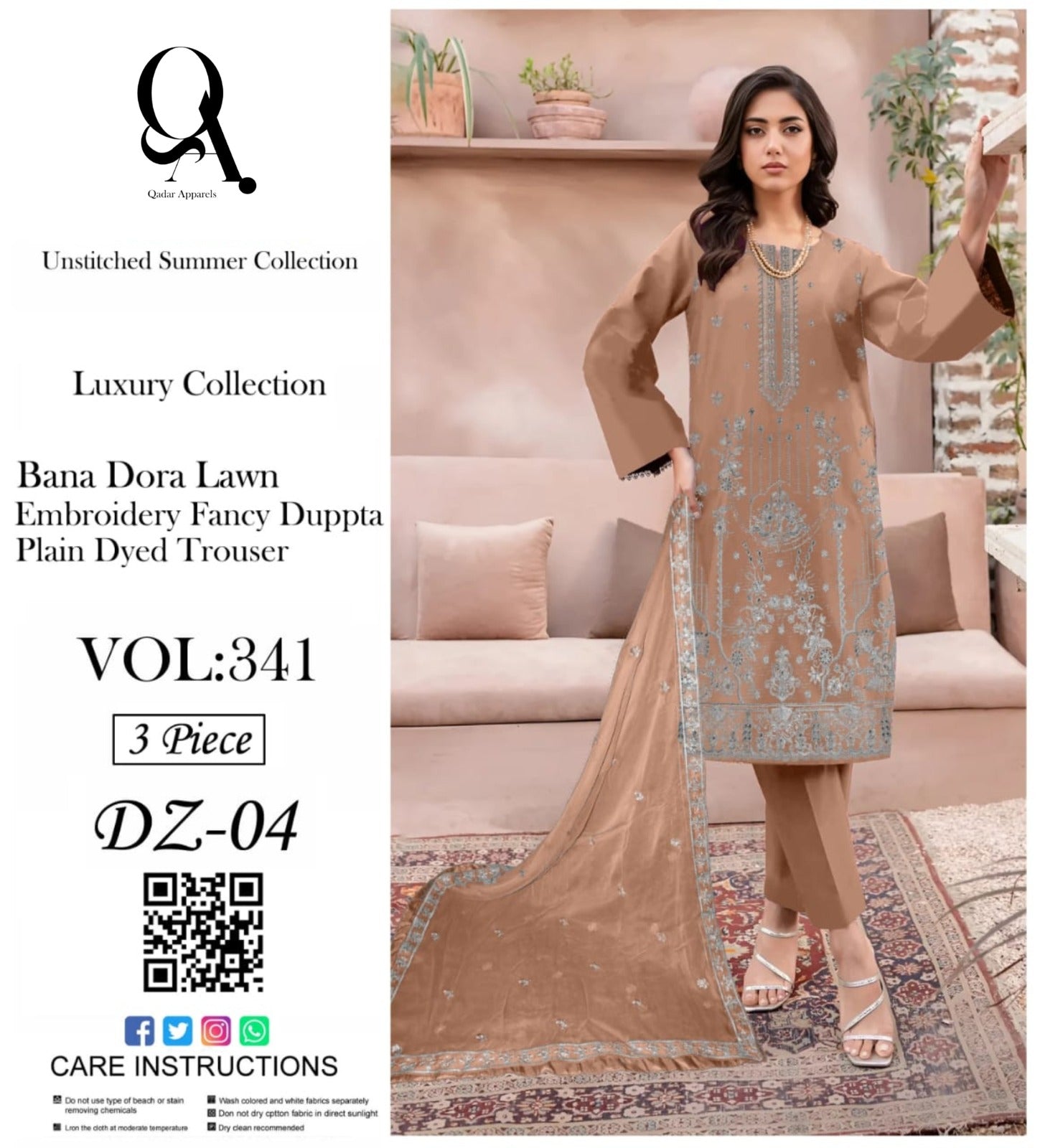 DZ-06 Embroidery Bana Dora Lawn