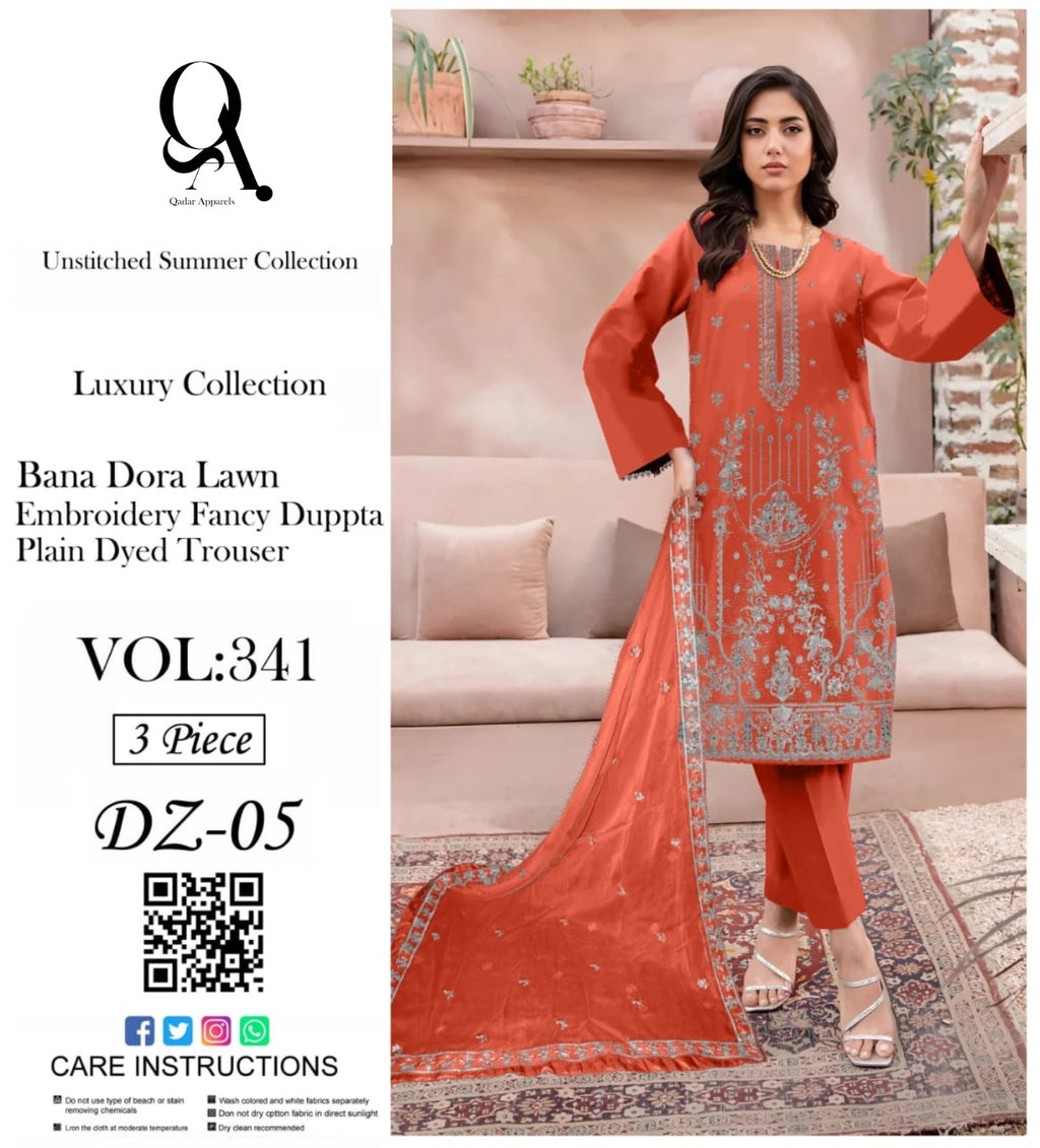 DZ-06 Embroidery Bana Dora Lawn