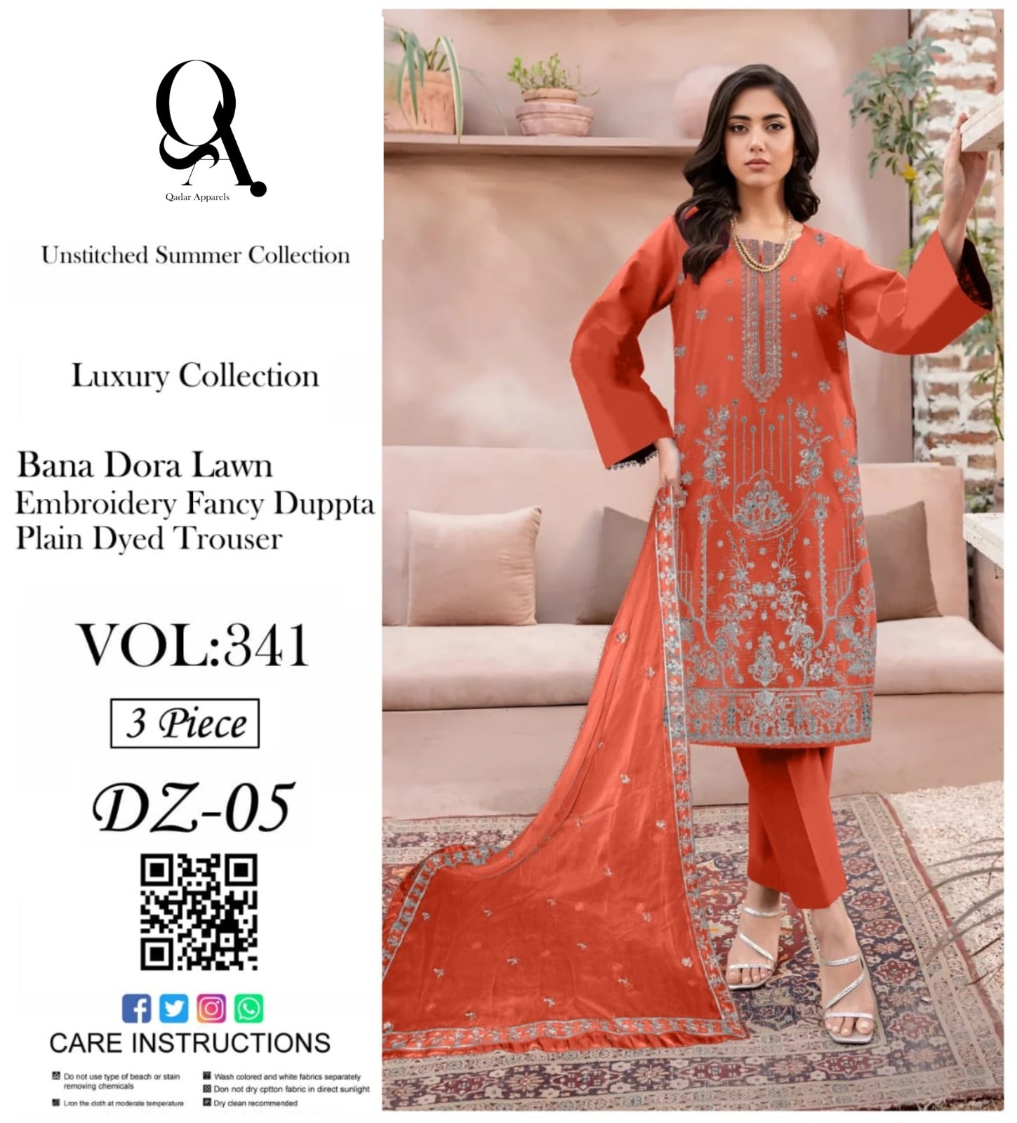 DZ-06 Embroidery Bana Dora Lawn