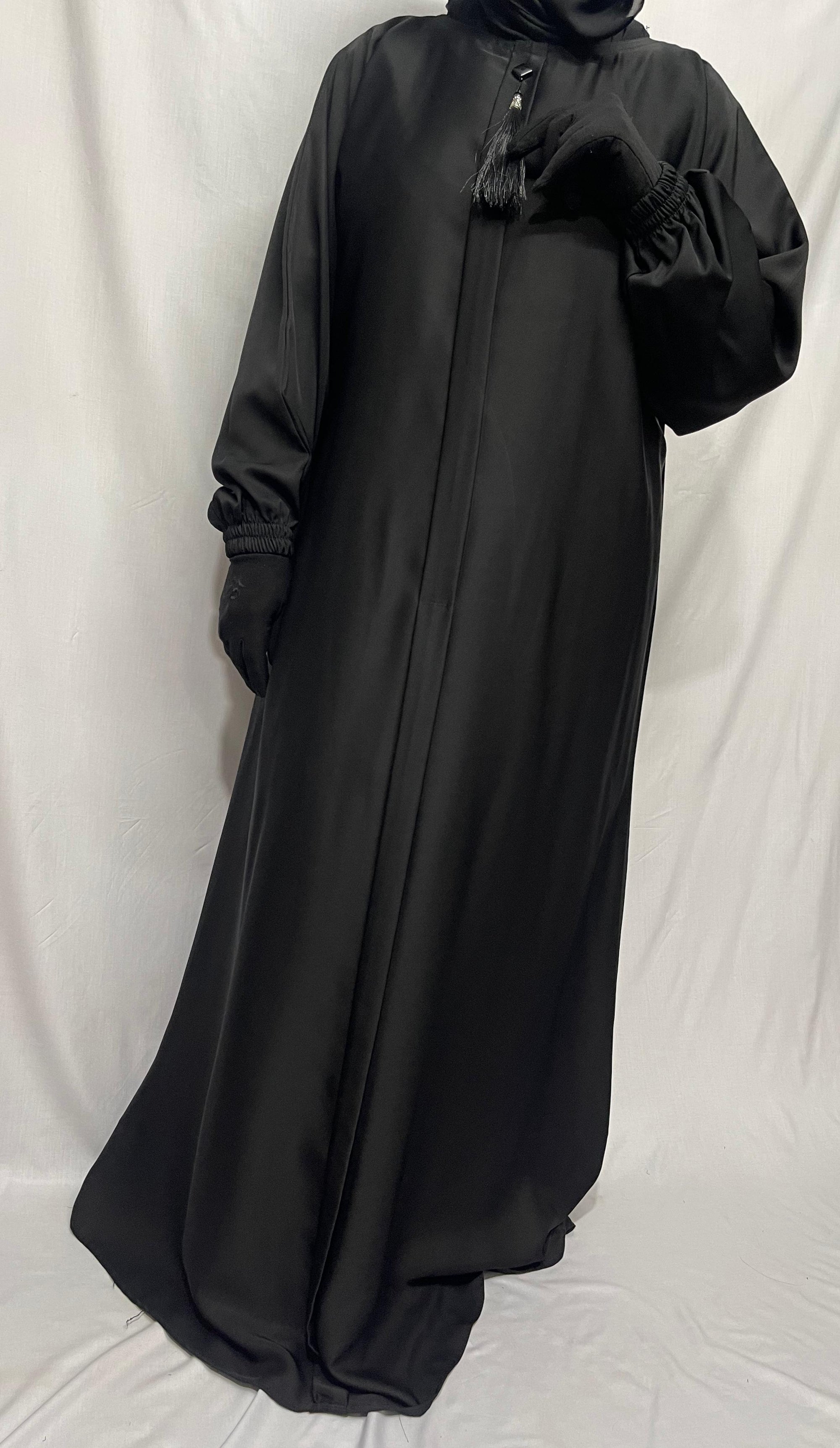 DZ-06 Premium Korean Nida Abaya -Soft and Flowy Fabric