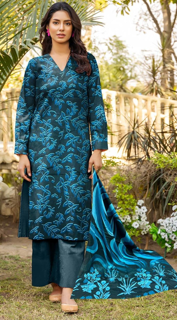 – Vol 229 | D-13 Chamki Khaddar 3-Piece Winter Suit
