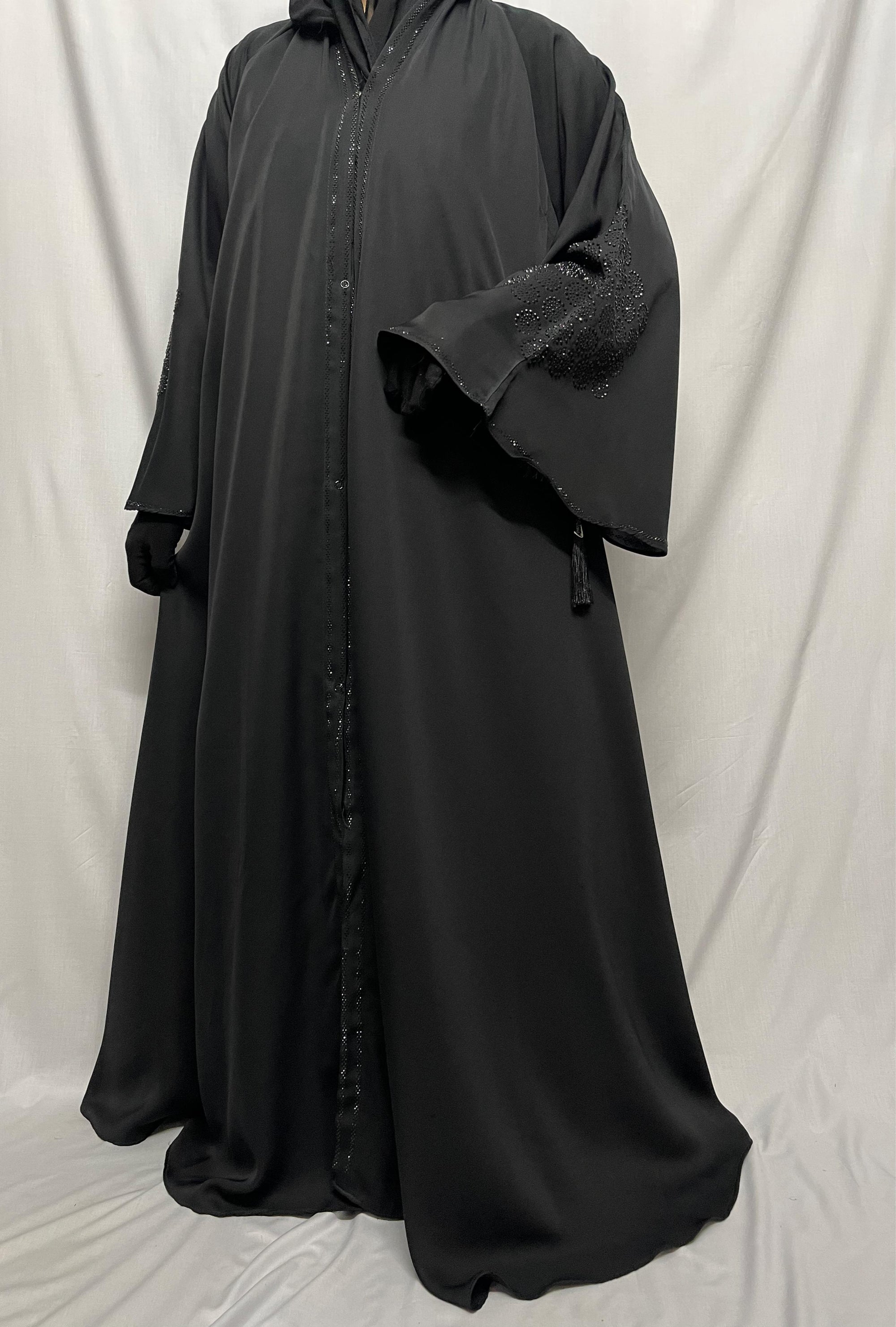 DZ-08 Premium Korean Nida Abaya -Soft and Flowy Fabric